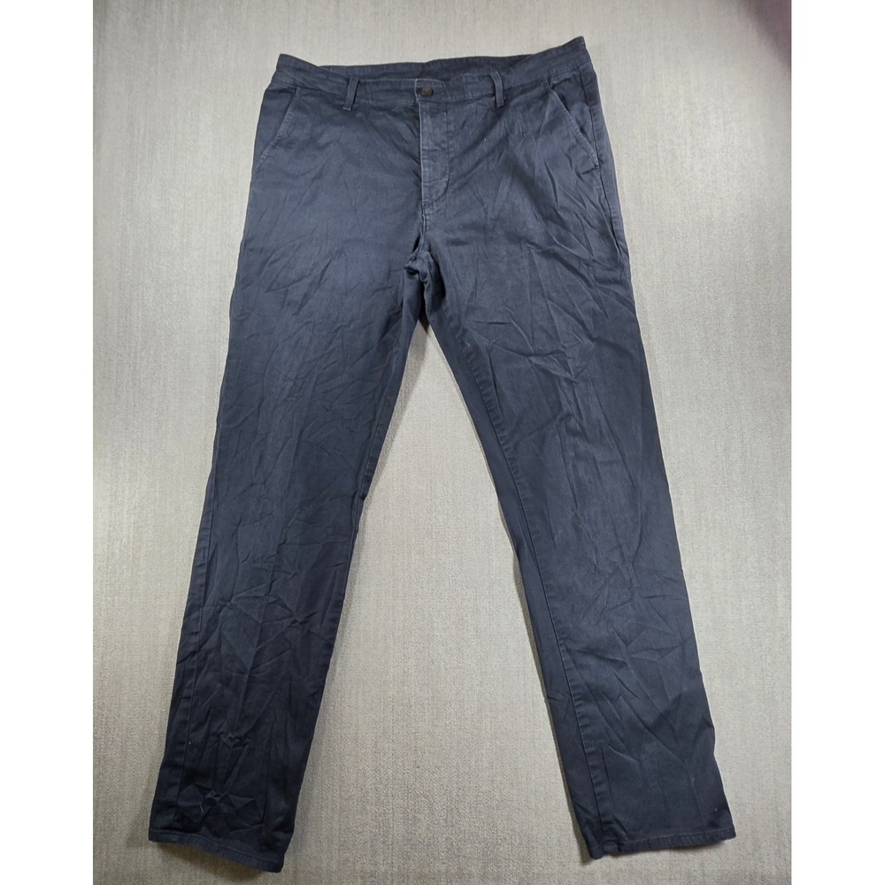 AG Adriano Goldschmied The Slim Khaki Mens 38R Navy‎ Blue Slim Leg Chino Pants